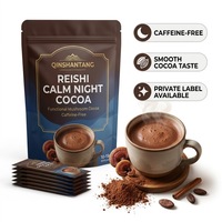 Poudre de Cacao aux Champignons Reishi, Boisson Fonctionnelle Calmante pour la Nuit, Sachet Stick 10g 15g, Marque Privée