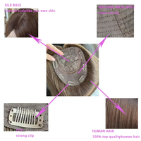 Perruque casher haut de gamme 8x8 à base de soie pour femmes, teinture capillaire ombrée qualité salon, conforme à la loi juive