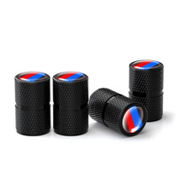 Bouchons de valve de pneu en aluminium antirouille rouge et bleu, avec logo, anti-poussière, filetés, universels, 3 couleurs, durables, compatibles avec BMW, Toyota, Honda