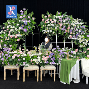 Bouquet de promesse de fleurs séchées Bouquet d'eucalyptus de mariée Arrangement de fleurs pour centres de table de mariage Flower Runner - Product Image 1