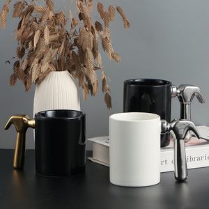 <span class=keywords><strong>Taza</strong></span> de Cerámica Creativa con Mango de Martillo Dorado y Plateado, Herramientas de Ferretería, Logotipo Publicitario, <span class=keywords><strong>Taza</strong></span> de Café de Regalo - Product Image 4