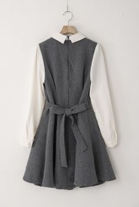 Conception personnalisée gratuite Uniforme scolaire pour filles Maternelle École primaire <span class=keywords><strong>Robe</strong></span> grise Uniforme pour lycée - Product Image 4