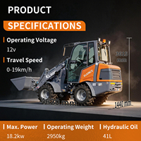 Euro V Yanmar Powered KL908 Mini Front Loader Closed Cabin Wheel Loader for Fruit Farm Vineyard Operations