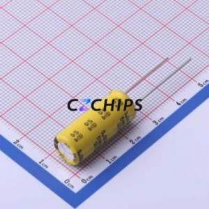 Condensador Electrolítico de Aluminio de Orificio Pasante NXH63V330M10*25 LO, Orificio Pasante, D10xL25mm 330uF 20% 63V 1.47A-100kHz - Product Image 2