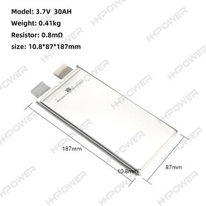 HHPOWER Produsen Peralatan Asli Pabrik Baterai Polimer Ultra Lipo Solid 3.7V 30Ah untuk Kendaraan Udara Tak Berawak 10C - Product Image 6