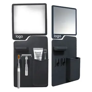 Custom Logo Waterproof Bathroom Makeup Mirror Silicone Shower Anti fog Mirror