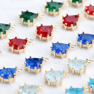 M526 6 pçs/lote 18K Banhado A Ouro DIY Jóias Acessórios <span class=keywords><strong>Nickel</strong></span> <span class=keywords><strong>Free</strong></span> Pass REACH Zircon Pingente e Brinco para Fazer Jóias - Product Image 1