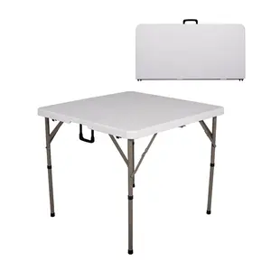 86cm square plastic folding table for events for card Strong and Useful Folding Hotel Square Table