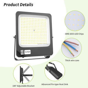 Outdoor Led Schijnwerper Tuin Magazijn Parkeerplaats 50W 100W 150W 200W Ip66 Schijnwerpers Voor Achtertuin Balcon Corridor Verlichting - Product Image 1