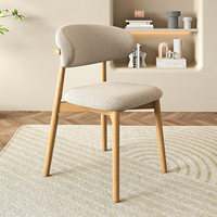 Chaises de salle à manger contemporaines en bois massif, directement de l'usine, avec dossier en lin, empilables et durables pour la maison, l'hôtel et la restauration