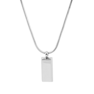 Hot Selling Minimalist Exquisite <b>Titanium</b> Steel Square Brick Pendant Necklace Personalized Unisex's Necklaces Fashion Jewelry - Product Image 6