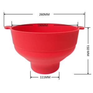 Diskon besar BPA gratis silikon <span class=keywords><strong>Microwave</strong></span> Popcorn Popper lipat mesin cuci piring ramah lingkungan dapat digunakan kembali melamin Aluminium lipat - Product Image 1