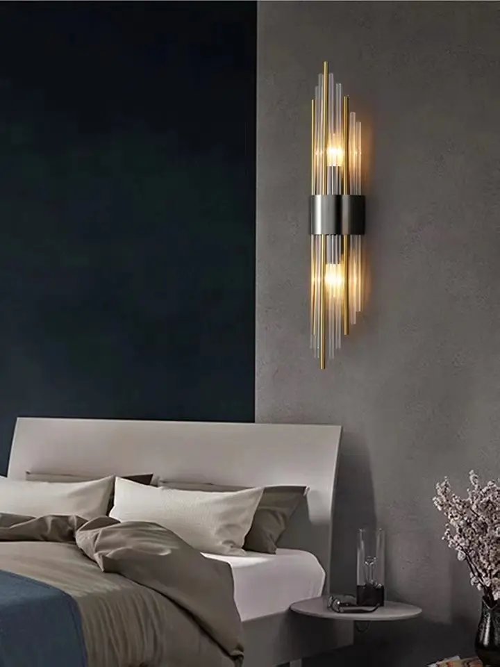 Nordic Modern Eenvoudig Licht Luxe Creatieve Pijp Wandlamp Voor Slaapkamer Woonkamer Hotel