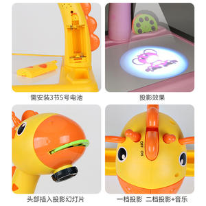 Mesa de <span class=keywords><strong>dibujo</strong></span> de grafiti de dibujos animados multifuncional, juguete de escritorio de aprendizaje, tablero de <span class=keywords><strong>dibujo</strong></span> de proyección LED, juguete para niños y bebés - Product Image 2