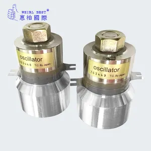 Vibrator Las ultrasonik, transduser ultrasonik 17 khz-200 khz, bagian peralatan pembersih transduser ultrasonik bawah air