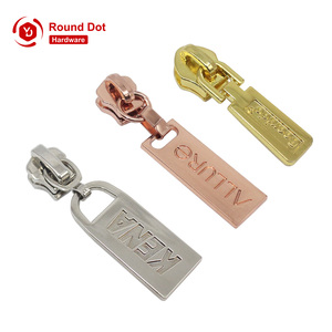 Nickel miễn phí Hot Bán tùy chỉnh kim loại dây kéo pullers logo của bạn khắc hoặc dập nổi puller tabs mang nhãn hiệu kéo tùy biến - Product Image 2