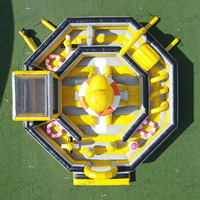 Parc de trampolines de qualité commerciale, thème canard jaune, structure gonflable personnalisée pour les fêtes d'enfants, les carnavals et la location