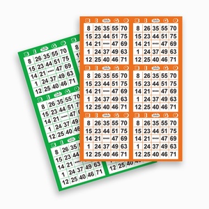Cartes de Bingo Personnalisables – Nouveau Design, Vente Chaude, Impression Offset, Carton Personnalisé, Taille et Forme Ajustables, Numérique - Product Image 1