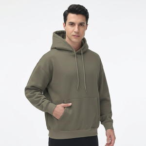Custom Logo 100% Cotton Oversized Hoodie High Quality Unisex <b>Plain</b> Blank Pullover Hooded <b>Jumper</b> for Men - Product Image 1