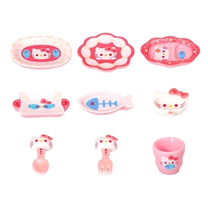 Ensemble d'accessoires de vaisselle miniature en résine <span class=keywords><strong>Katie</strong></span>, nourriture miniature et ornements de jeu, kit de matériel pour artisanat DIY - Product Image 3