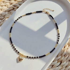 Kkhandmade el yapımı kristal kolye gerdanlık bohem tarzı kalp kolye boncuk çiçek desen ile kadın moda parti hediye için - Product Image 3