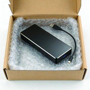 กล่องใส่ <span class=keywords><strong>SSD</strong></span> แบบภายนอก AOTECH USB3.2 Type-C M.2 NVMe 10Gbps ความเร็วสูง วัสดุอะลูมิเนียม สีดำ ขนาด 1.8 นิ้ว สำหรับ <span class=keywords><strong>SSD</strong></span>/<span class=keywords><strong>HDD</strong></span> ผ่านการทดสอบ 100% - Product Image 3