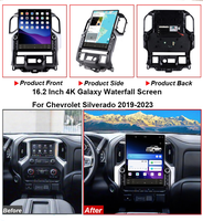 Autoradio GPS Navigation Lecteur DVD de voiture Android 4K 16,2 pouces pour Chevrolet Silverado 2019-2023