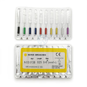 بروش بشوكة مُشفرة للأسنان للاستخدام اليدوي بروشة عصبي للأسنان ملفات قنوات جذور الأسنان/ملفات دوارة للأسنان - Product Image 1