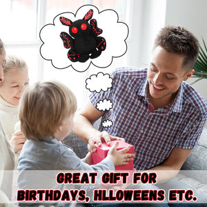 Nouveau design de jouets en peluche Mothman V171, poupée d'<span class=keywords><strong>horreur</strong></span> en peluche douce pour Halloween, cadeaux d'anniversaire et décoration intérieure - Product Image 4