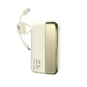 Power Bank in Plastica con Batteria Li-Polymer da 10000mAh, Ricarica Super Veloce 22.5W, Cavi Integrati, Caricabatterie Portatile Ultra Sottile - Product Image 5