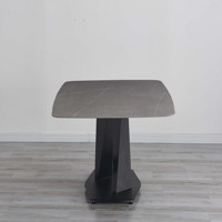 Table de salle à manger rectangulaire de luxe en acier de bonne qualité Table de salle à manger moderne en pierre frittée pour salle à manger