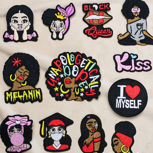Patch in Tessuto Ricamato a Mano con Motivo di Ragazza Carina, Applicazione Termoadesiva per Abbigliamento, Borse, Scarpe e Cappelli, Stile Europeo e Americano - Product Image 5