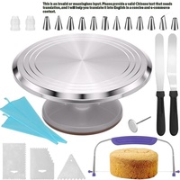 Ensemble de 35 pièces en alliage d'aluminium pour décoration de gâteaux, douilles à pâtisserie, spatule à crème