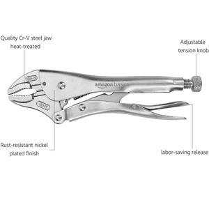 Pince à mâchoires courbées robuste de 9 pouces en CRV pour visser et sertir - Product Image 4