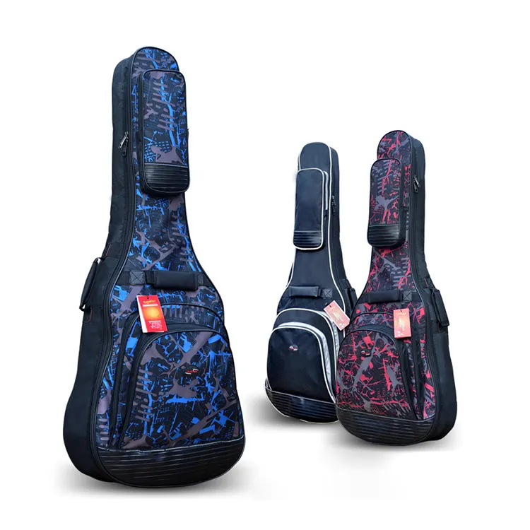 E7A su geçirmez özel logo akustik bas elektrik gitar çantası gitar kılıfı