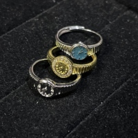 Petite bague dorée en cuivre, style Instagram, sertie de diamants, à ouverture réglable, pour couple, à porter sur l'index