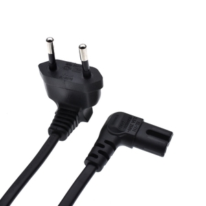 Câble d'alimentation européen à 2 broches cordon d'alimentation à Angle droit vers IEC C7 Figure <span class=keywords><strong>8</strong></span> câble d'alimentation pour Samsung alimentation LED TV ordinateur portable - Product Image 1