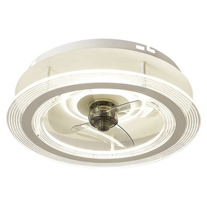 757A 50cm kipas langit-langit LED Modern 3 pisau dapat diredupkan remot Alexa kontrol Google kamar tidur penggunaan termasuk instalasi proyek - Product Image 5