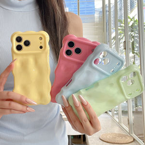 Wave Bubbles 3D Meteorite Soft TPU <span class=keywords><strong>Funda</strong></span> para <span class=keywords><strong>iPhone</strong></span> <span class=keywords><strong>11</strong></span> 12 13 14 15 16 17 Pro Max Candy Color Glossy Camera Protection Cover Shell - Product Image 6