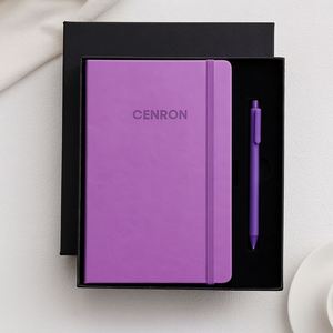 Cuaderno A5 Personalizado y Caja de Regalo con Bolígrafo, Set de Agenda con Páginas Rayadas para Empresas - Product Image 5