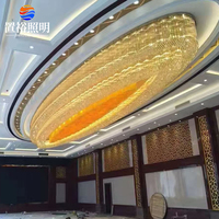Lampes de plafond sur mesure à LED à éclairage chaud économiques, centre commercial hôtelier, luminaires de plafond en cristal K9