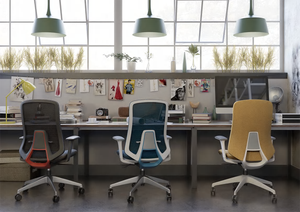 เก้าอี้สำนักงานหมุนได้แบบตาข่ายปรับได้ทันสมัยมีพนักพิงสูงตามหลักสรีรศาสตร์และปรับความสูงได้สำหรับการใช้งานเชิงพาณิชย์ - Product Image 5