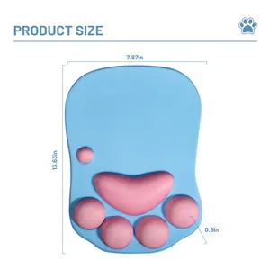 Kawaii Cat Paw Wrist Rest Mouse Pad Cute And Comfortable Anti Slip Wrist Support For Computer Laptop Gaming And Office Work