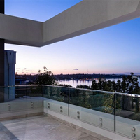 Système de fixation latérale en acier inoxydable 316 pour balustrade en verre anti-rouille pour balcon côtier, villa, extérieur