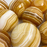 Vente en gros Cristal naturel de guérison Artisanat populaire Sphère de calcite jaune Boule de quartz pour la décoration de la maison