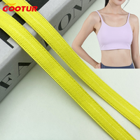 Bande élastique haute extensibilité OEM 10 mm pour bretelles de soutien-gorge de sport avec grip antidérapant, multicolores, en polyester et élasthanne