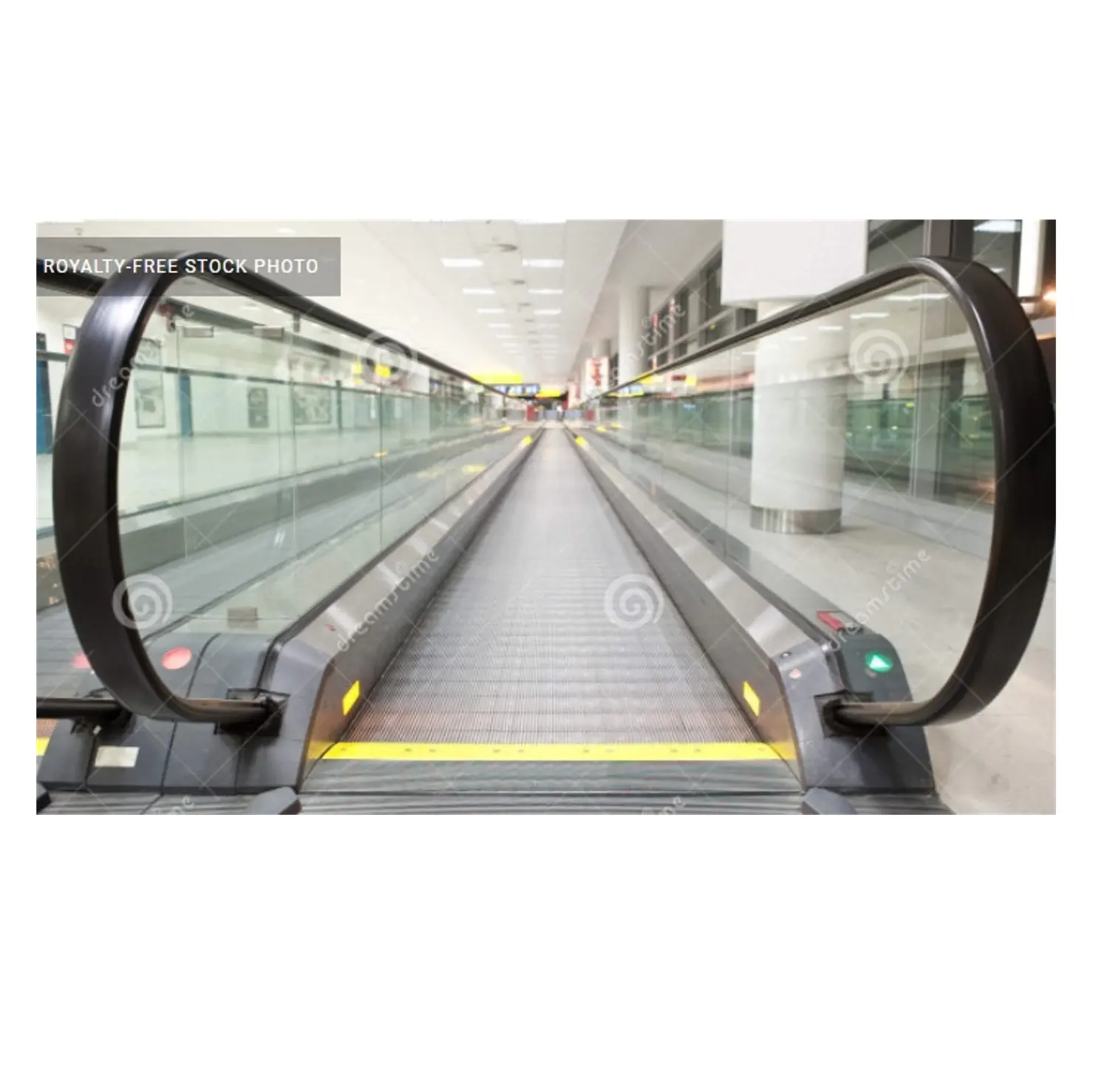 U-Bahn Flughafen Elektro Moving Sidewalk 12000mm 5000KG Indoor Autowalk Rolltreppe
