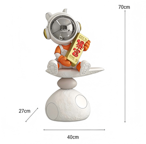 Haut-parleur Bluetooth Lucky Stone Get Rich Astronaut Bear - Décoration <span class=keywords><strong>Feng</strong></span> <span class=keywords><strong>Shui</strong></span> pour salon, <span class=keywords><strong>entrée</strong></span> et chambre - Product Image 6