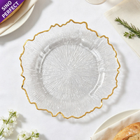 Assiettes de présentation rondes creuses élégantes en plastique pour mariages, banquets, événements hôteliers et services de table