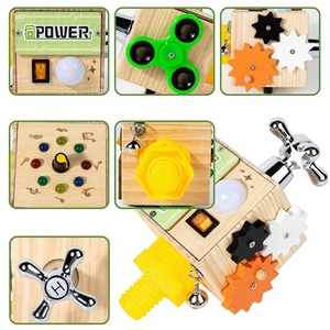 Cubo de Actividades Montessori para Niños con Autismo y TDAH, Cubo Sensorial LED para Niños Pequeños, Cubo de Actividades de Madera para Bebés - Product Image 3